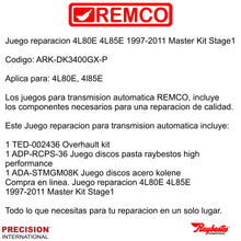 Juego reparacion 4L80E 4L85E 1997-2011 Master Kit Stage1