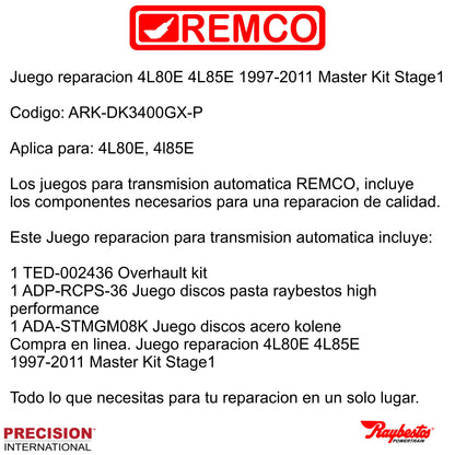 Juego reparacion 4L80E 4L85E 1997-2011 Master Kit Stage1