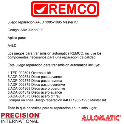 Juego reparacion A4LD 1985-1995 Master Kit