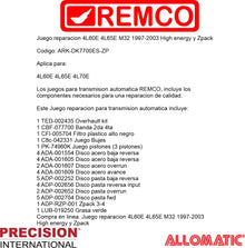 Juego reparacion 4L60E 4L65E M32 1997-2003 High energy y Zpack