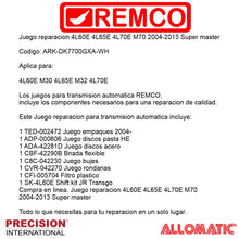 Juego reparacion 4L60E 4L65E 4L70E M70 2004-2013 Super master