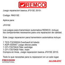 Juego reparacion basica JF015E 2010-