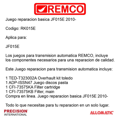 Juego reparacion basica JF015E 2010-