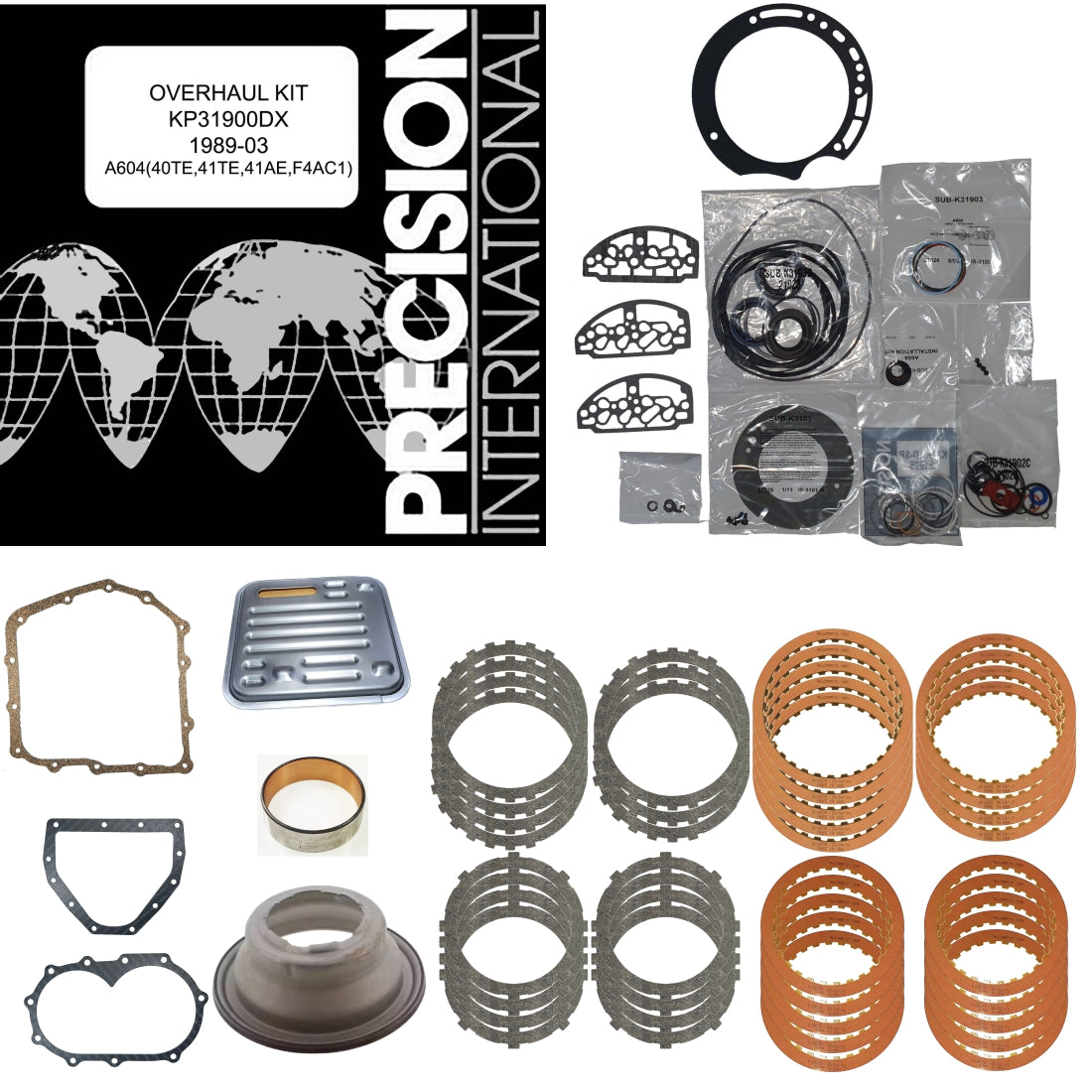 Kit Basico Reparacion Con Aceros y Piston A604 1989-2011