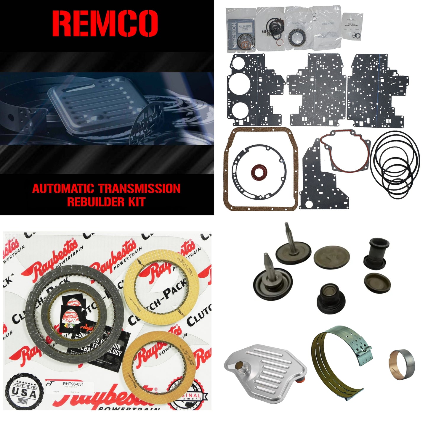 Juego reparacion con pistones banda reversa y discos acero 4R75W 1996-2002