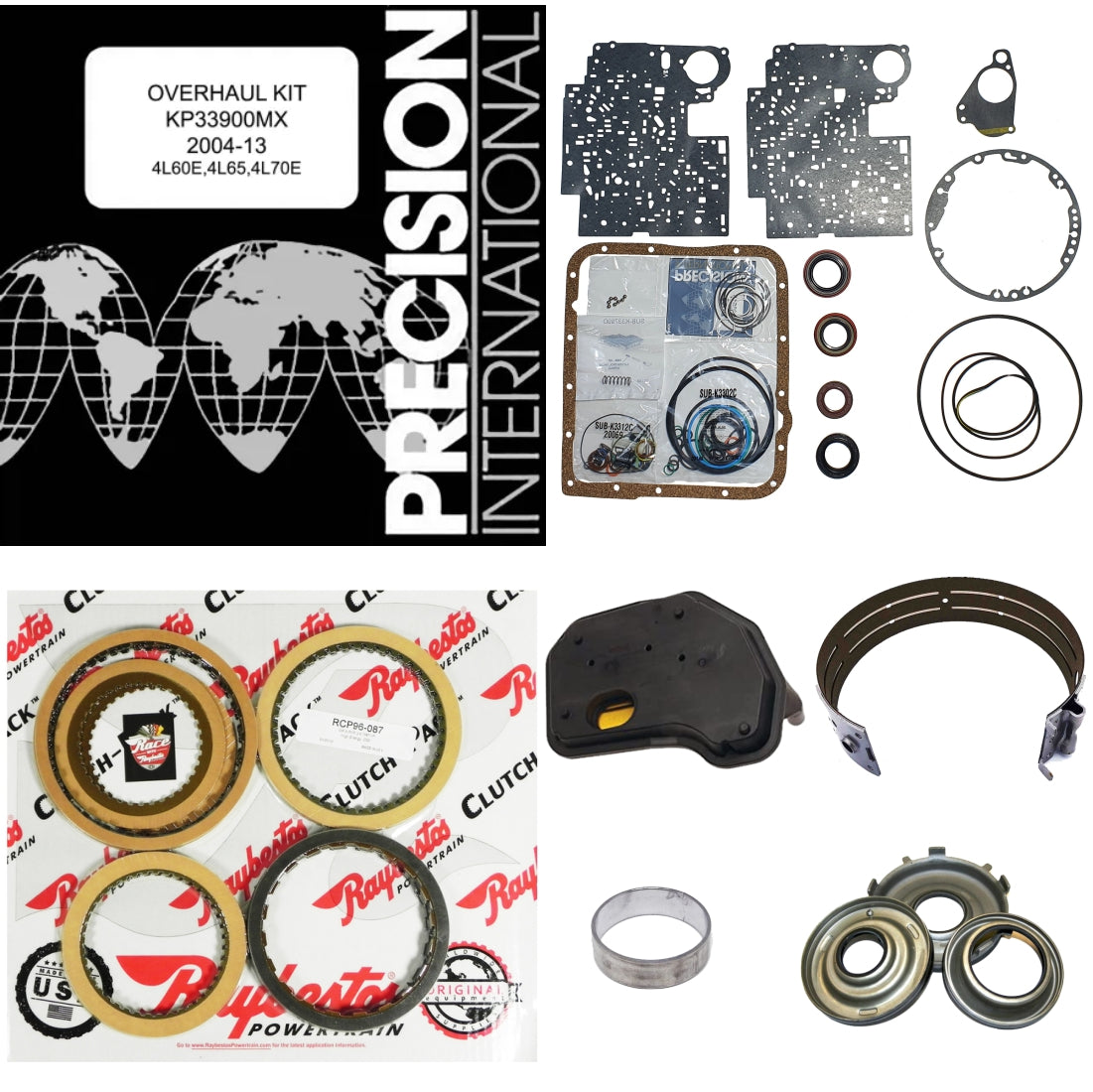 Juego reparacion 4L60E 2003-2013 Raybestos y pistones