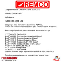 Juego reparacion Chevrolet 4L60E2003-2013 Stage1 Raybestos