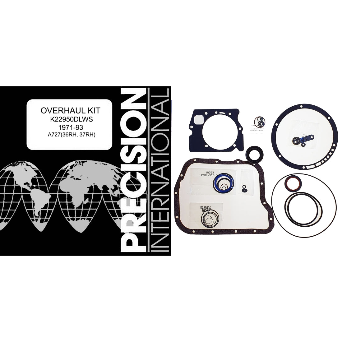 Juego empaques y ligas con anillos cortos A727 1971-1993