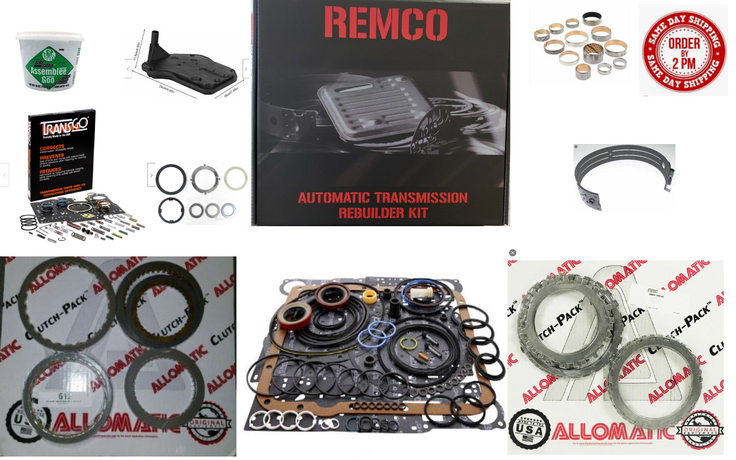4L65E(04-UP) DELUXE REBUILD KIT W HIGH FRICTION CLUTCH WASHERS BUSHINGS BAND FILTER ASEEMBLY LUB