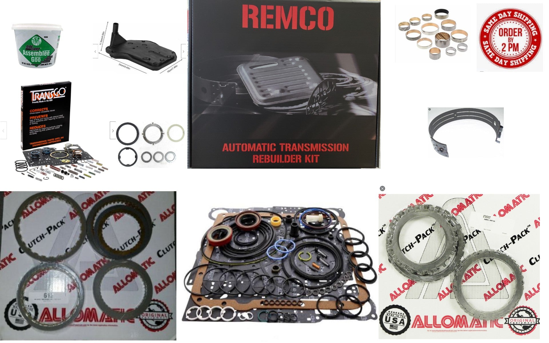 4L65E(04-UP) DELUXE REBUILD KIT W HIGH FRICTION CLUTCH WASHERS BUSHINGS BAND FILTER ASEEMBLY LUB