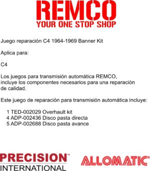 Juego reparación C4 1964-1969 Banner Kit